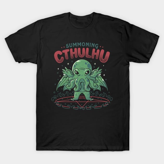 Summoning Cthulhu Cool Horror Gift T-Shirt by eduely